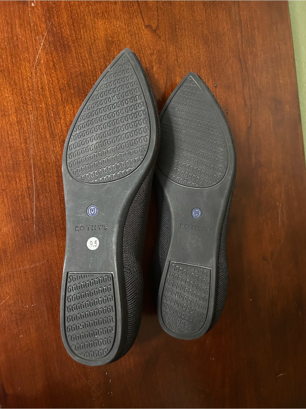 NWOT Rothy's Black The Point Women's Slip-On Pointed-Toe Flats Size 9.5 - Picture 4 of 9